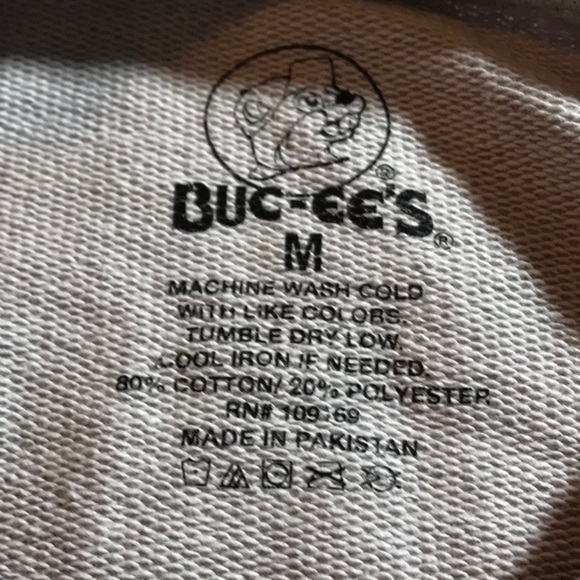 Buc-ees Medium Beaver Pullover Sweatshirt‎ Gray Long Sleeve Embroidered - Picture 8 of 8